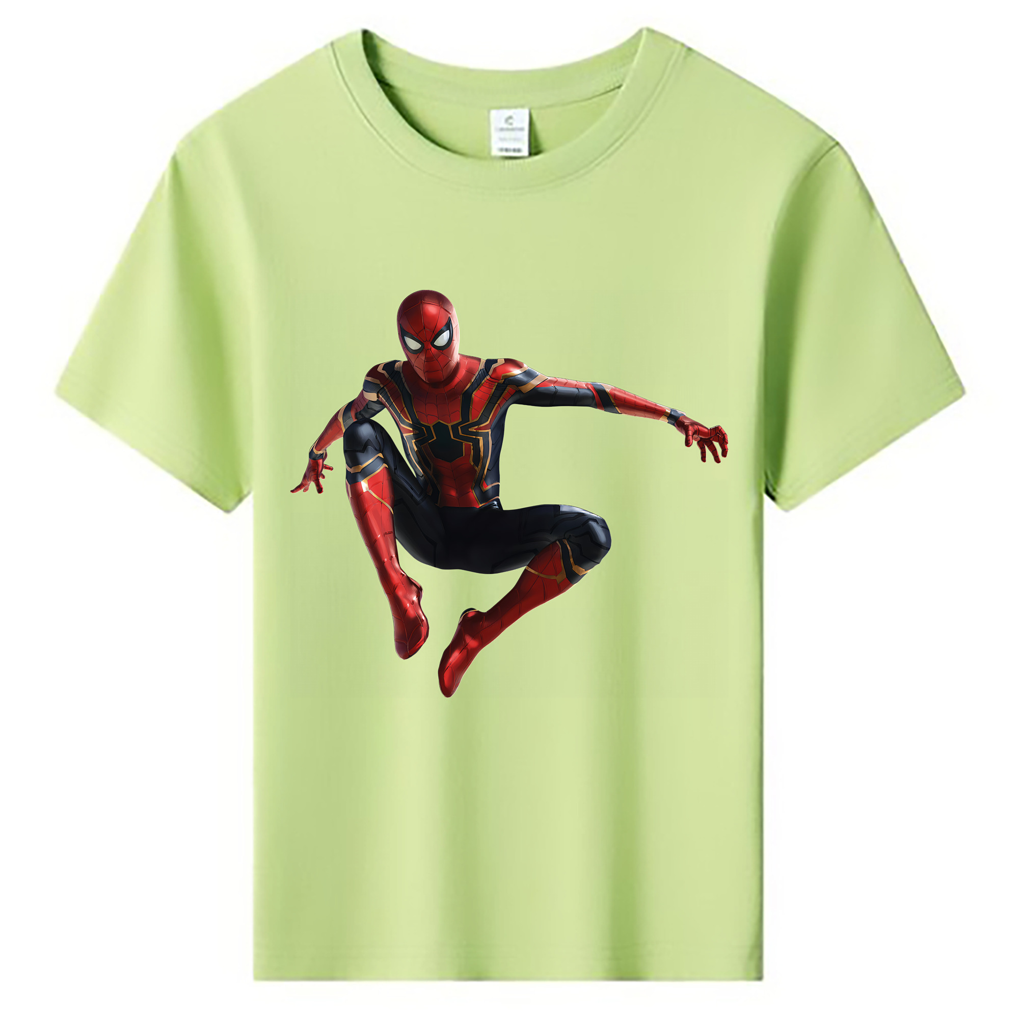 （画像用） Spider Man スパイダーマン 綿100％キッズTシャツ（フロントプリント）